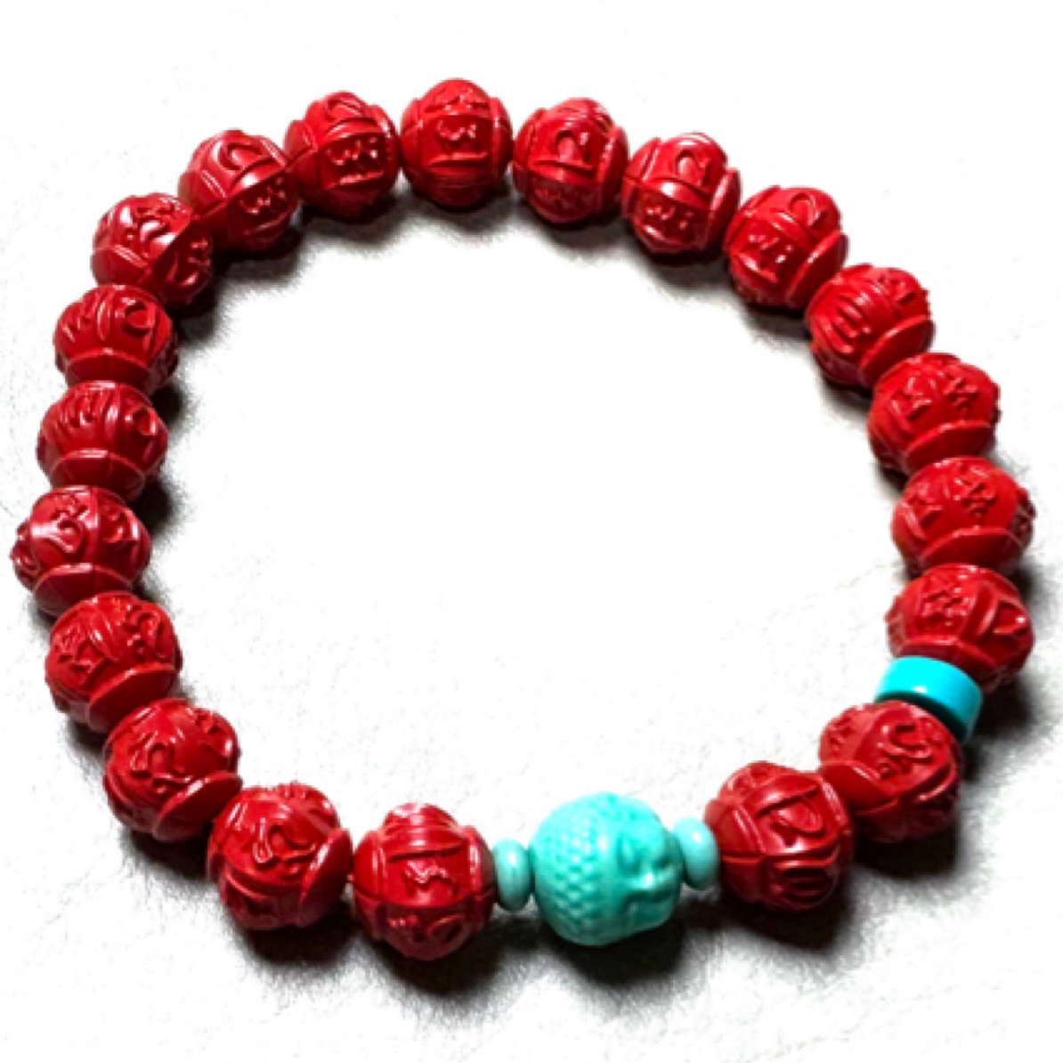 含辰砂工艺品卡8.6六字箴言宝宝佛辰砂朱砂手链