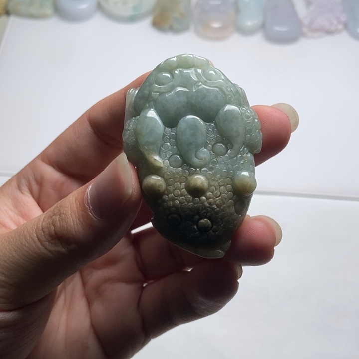 翡翠未镶嵌颈饰金蟾13