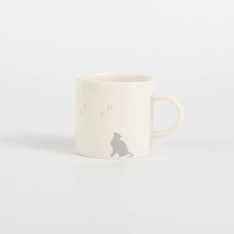 00  马克杯家用陶瓷玲珑猫爪杯卡通简约水杯