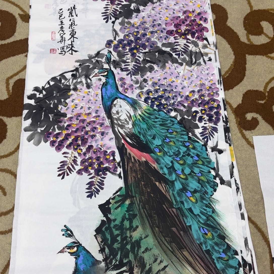 国画王孝华四尺童