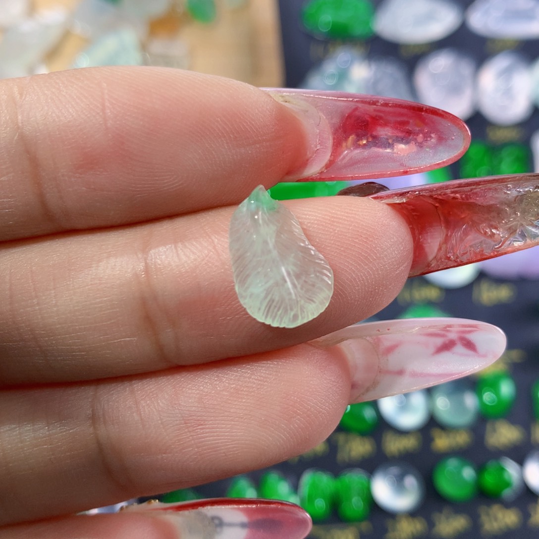 翡翠颈饰未镶嵌纯天然缅甸翡翠A货