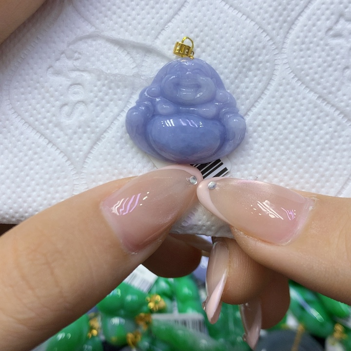 颈饰18K金镶嵌翡翠