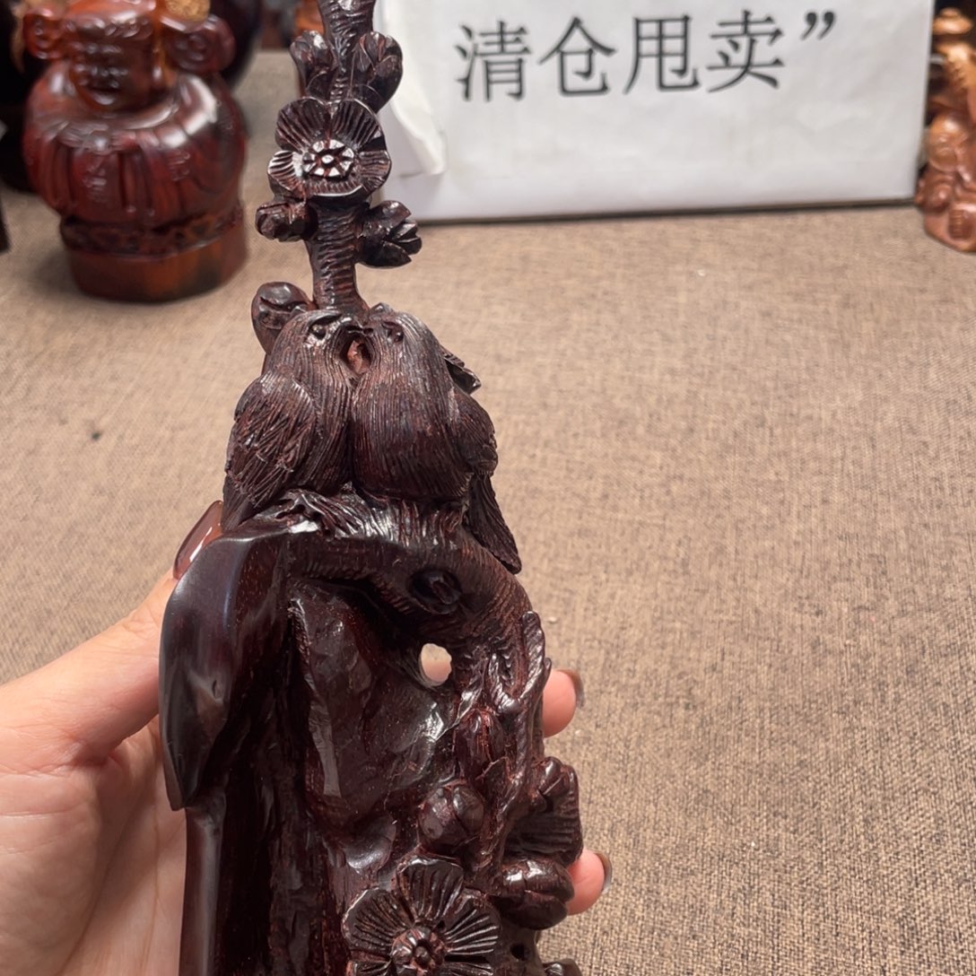 檀香紫檀（小叶紫檀）喜上眉梢