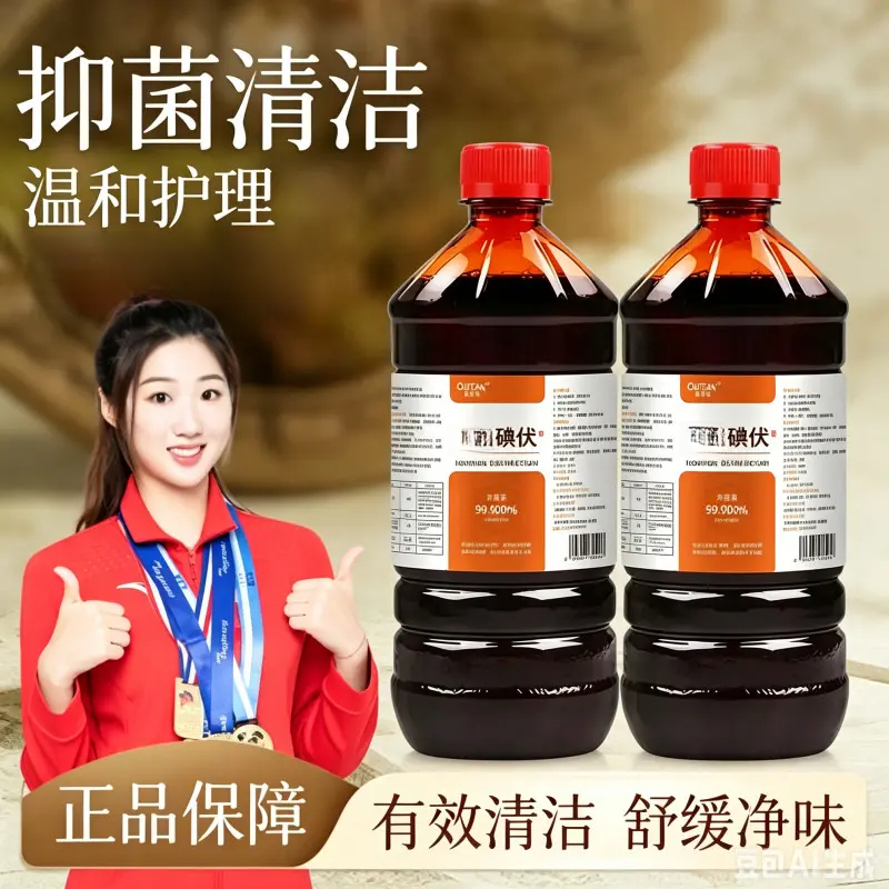 【官方正品】沐浴碘伏500毫升大瓶装家用搭配沐浴露使用消毒液QL