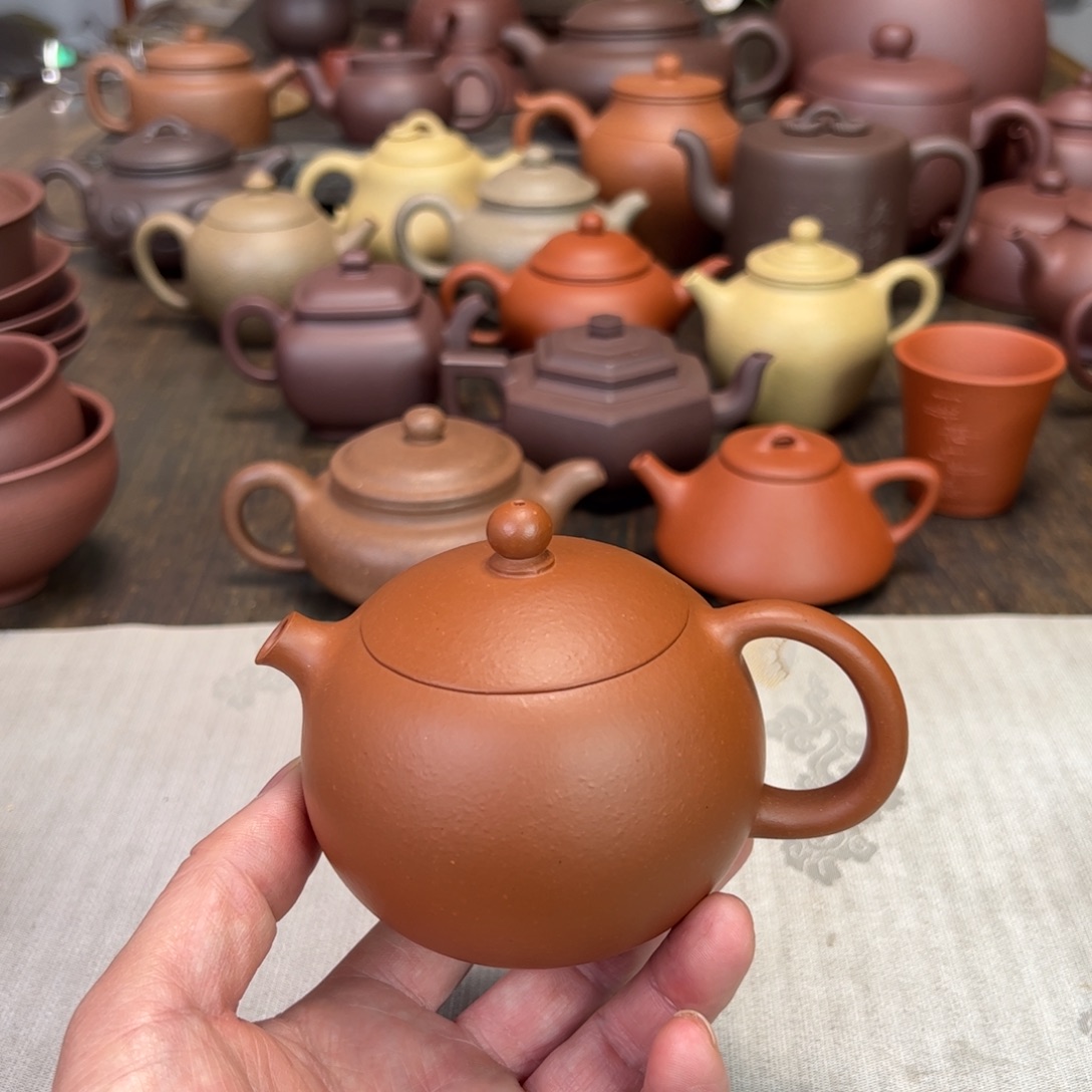 茶壶紫砂黄龙山朱泥200毫升