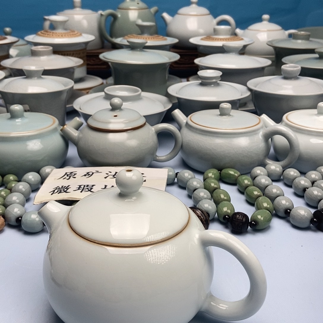 杯微瑕月白釉西施壶原矿原釉原产地