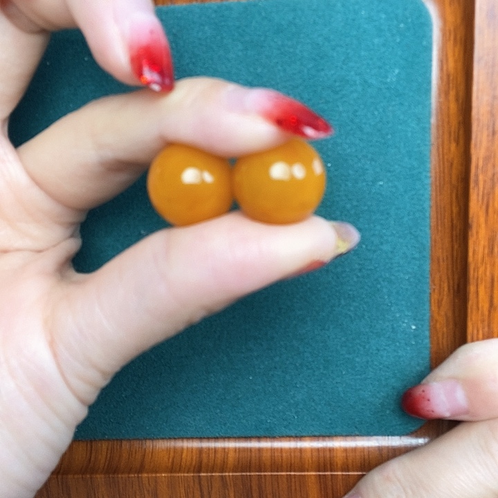 蜜蜡耳饰银S925镶嵌耳吊