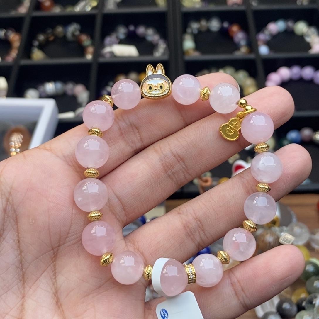 合金手链水晶粉水晶