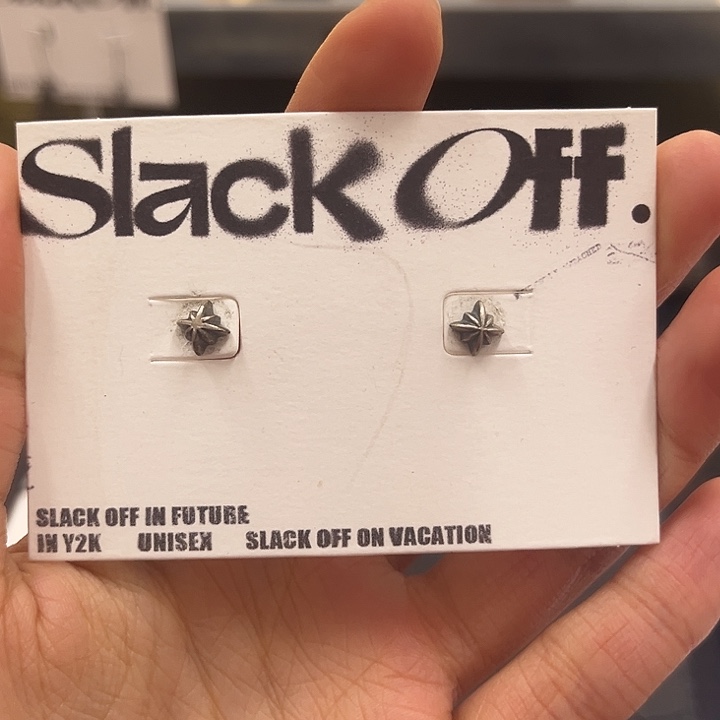 925银十字花耳环做旧