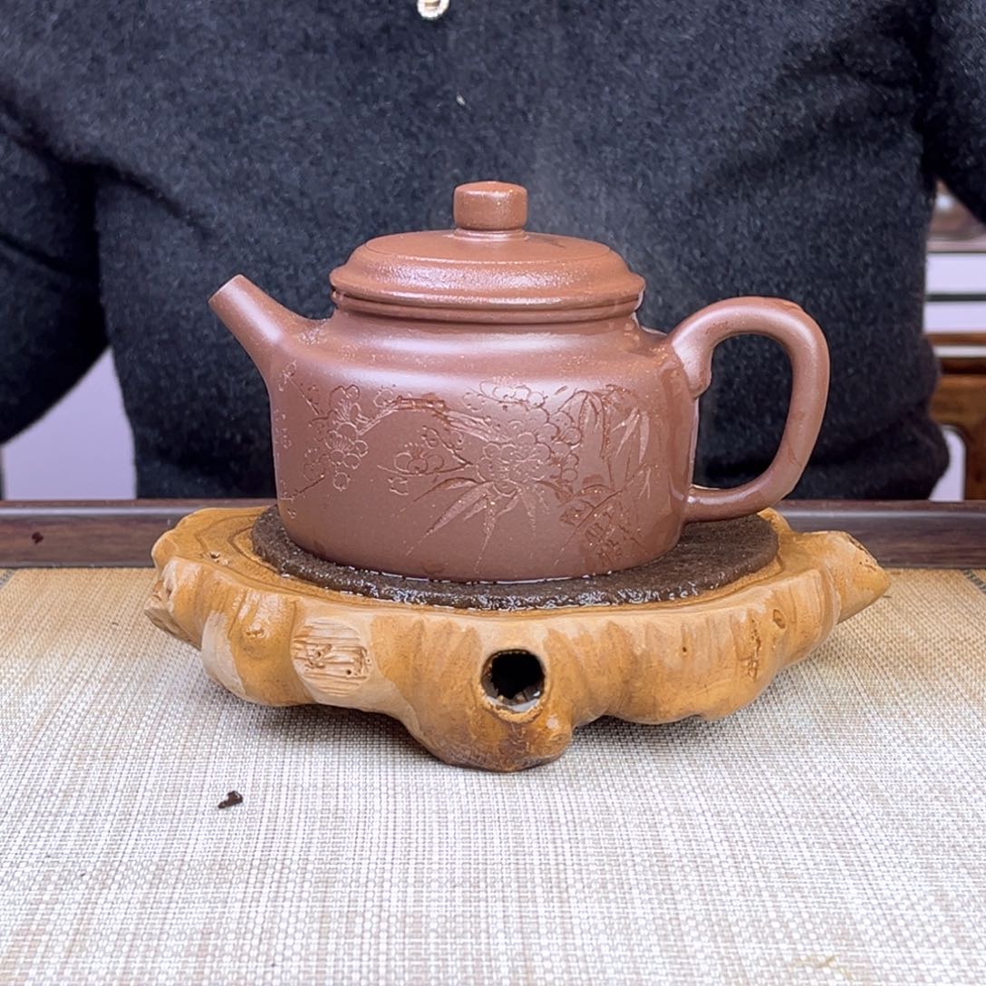 紫砂茶壶宜兴老紫泥240cc