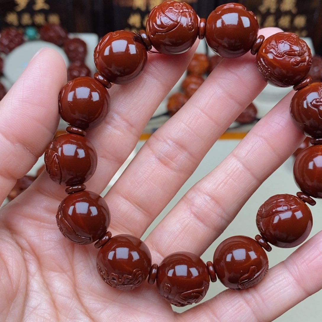 橄榄核吊坠东*财神，