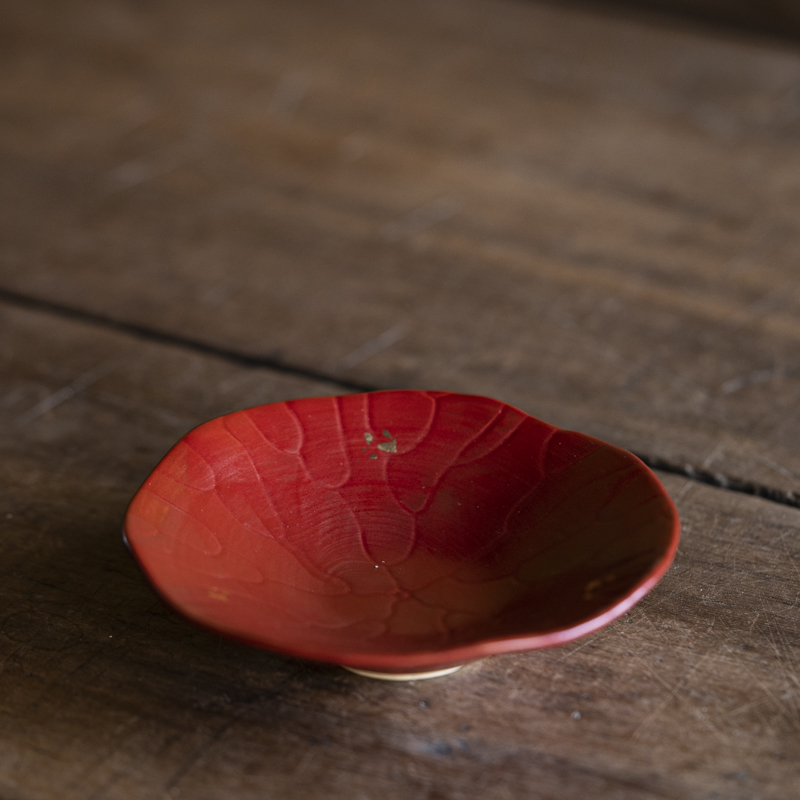 【老王】央禾酒红色荷韵杯垫复古杯垫茶具茶道具（Q1140）