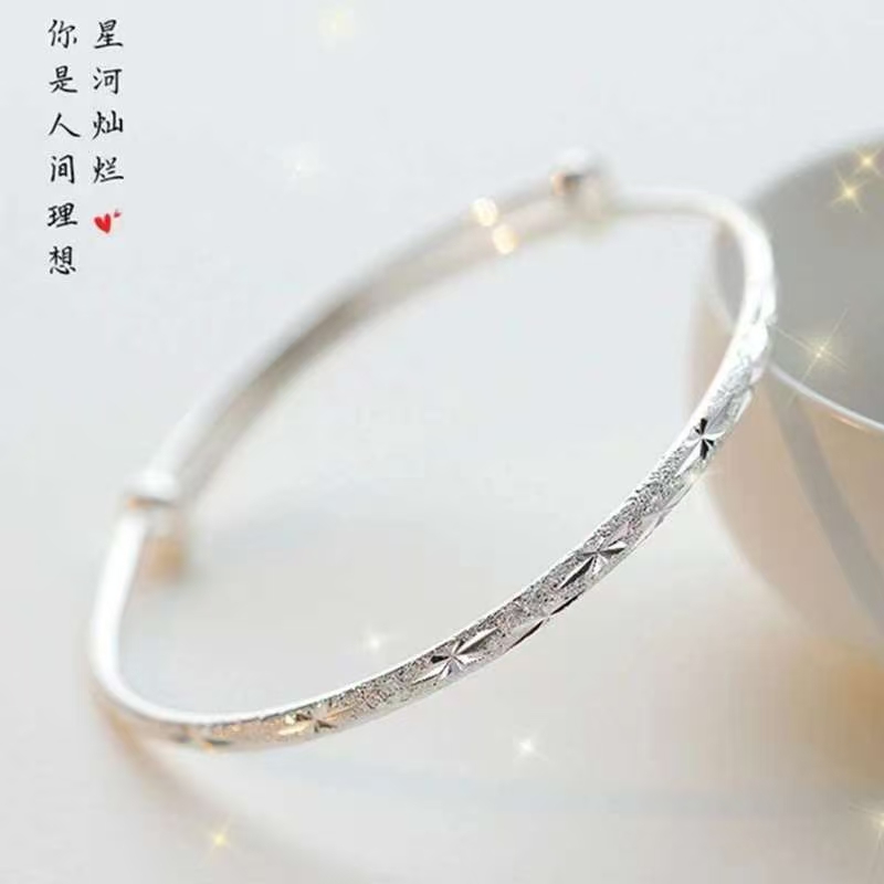  003通用女甜美风复古宫廷日韩时尚镯子素款经典磨砂