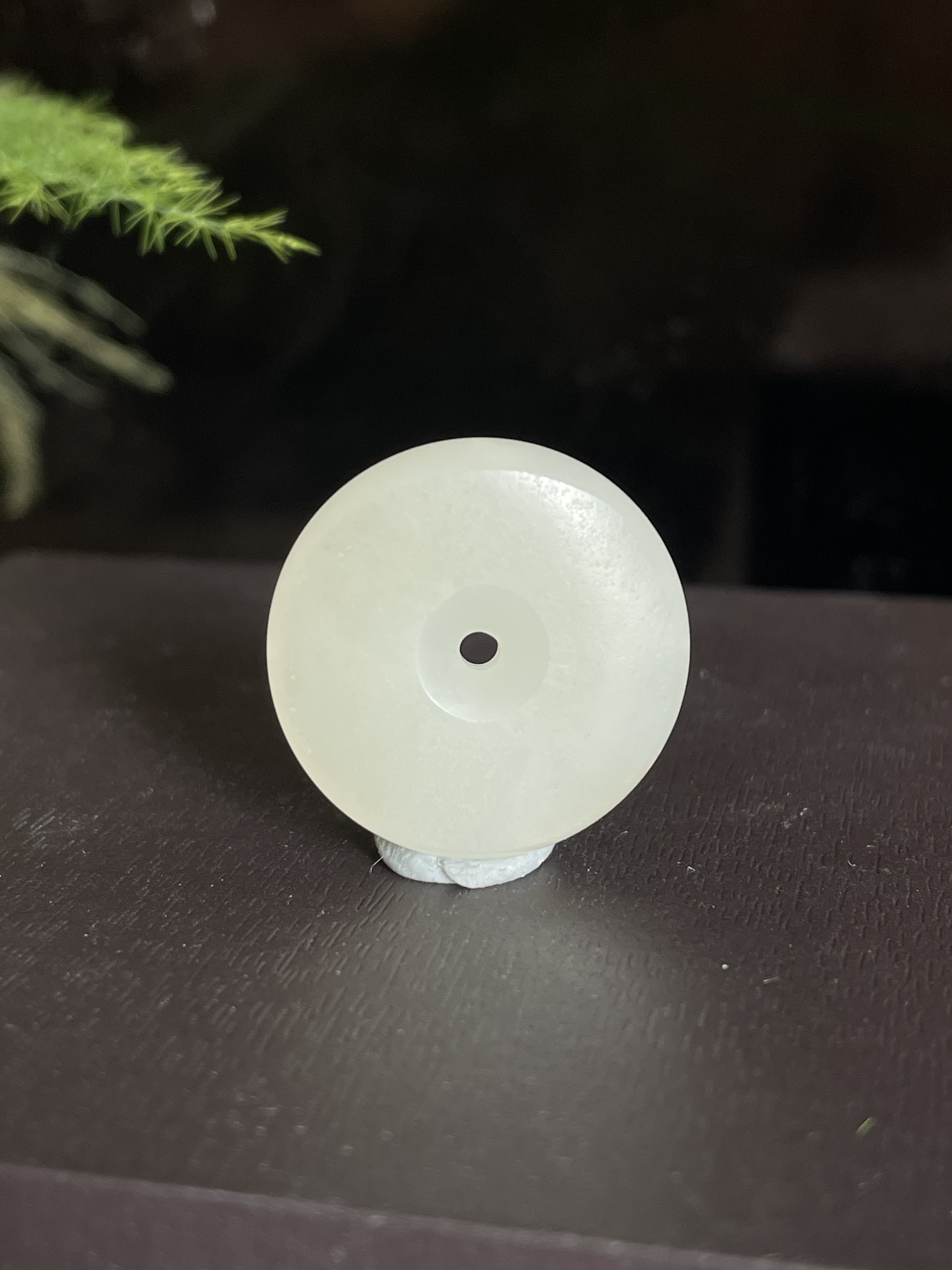 新疆和田玉白玉（留皮）平安扣吊坠挂件手牌 油润细腻 24*5.5MM