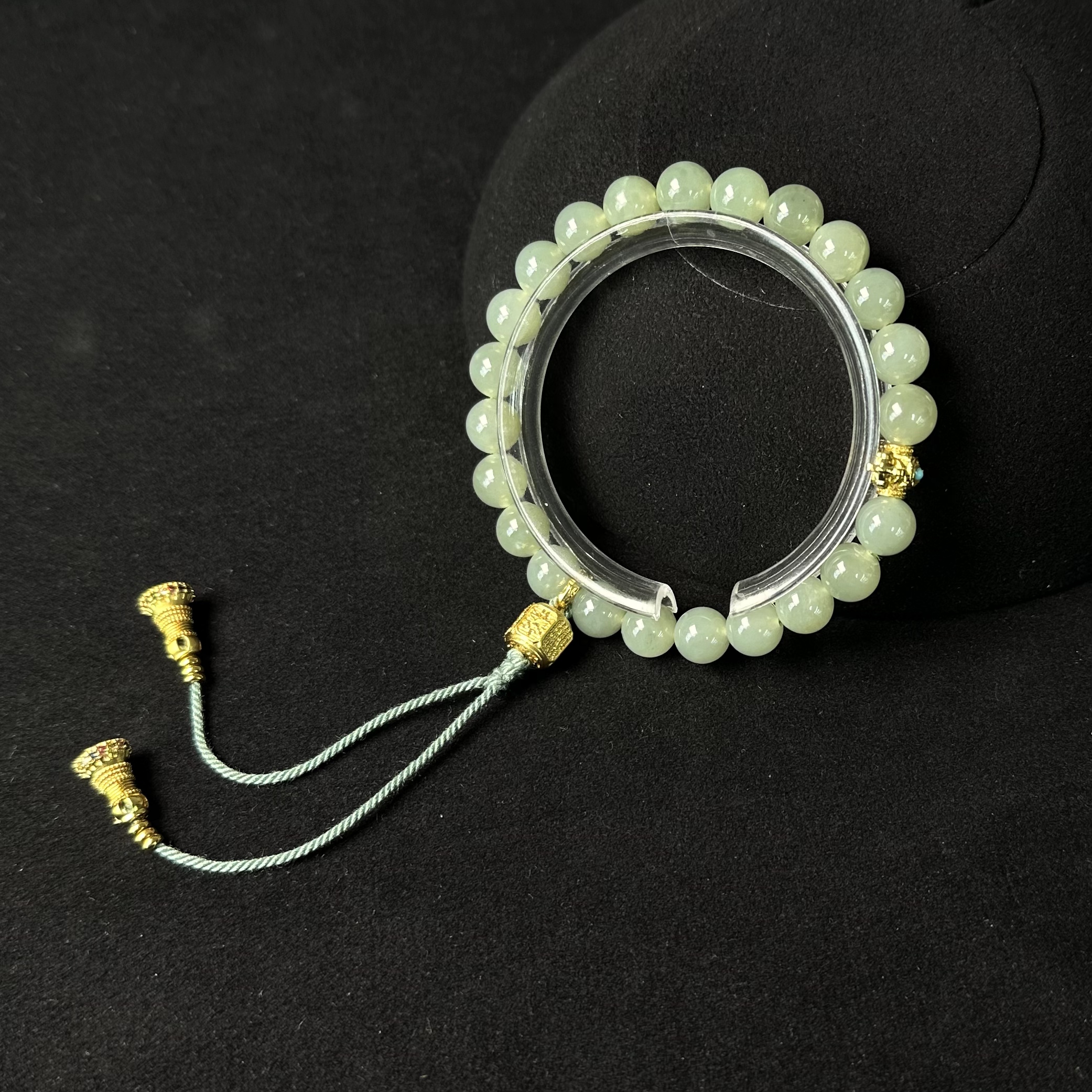 和田玉DIY 冰晴水设计款手链