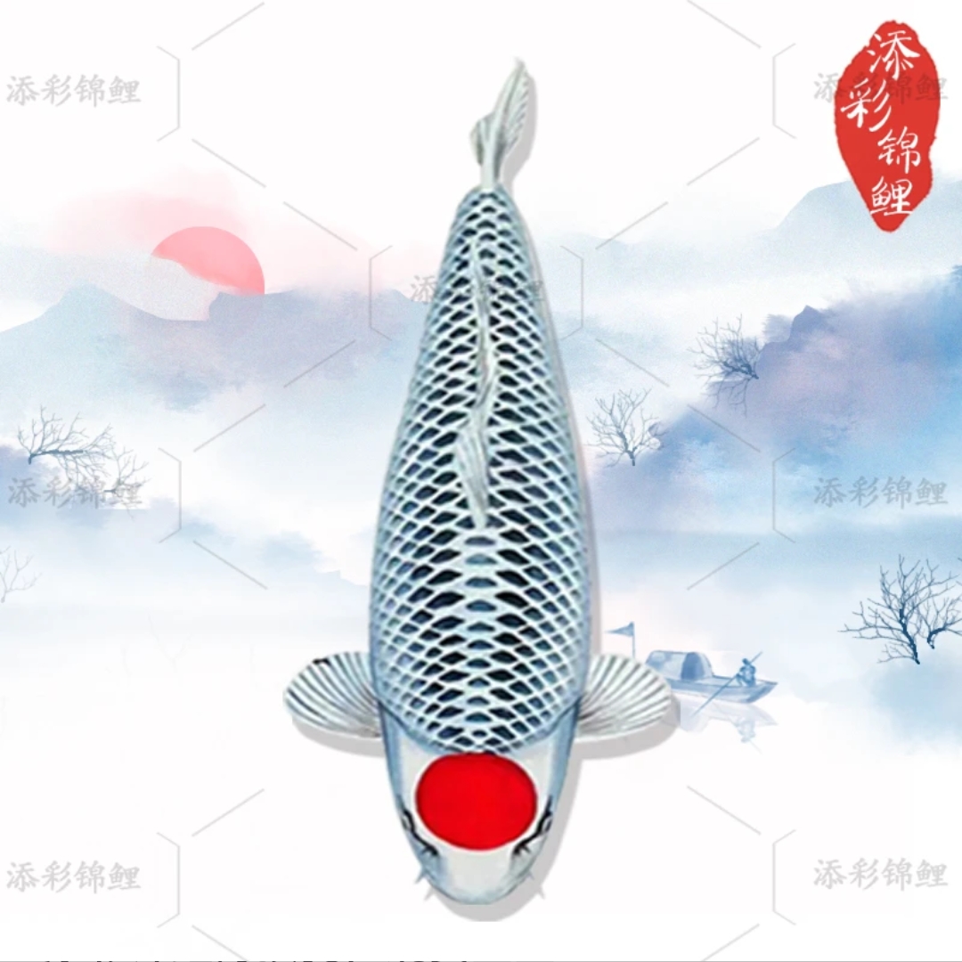 精品丹顶银松锦鲤观赏鱼冷水淡水招财活鱼