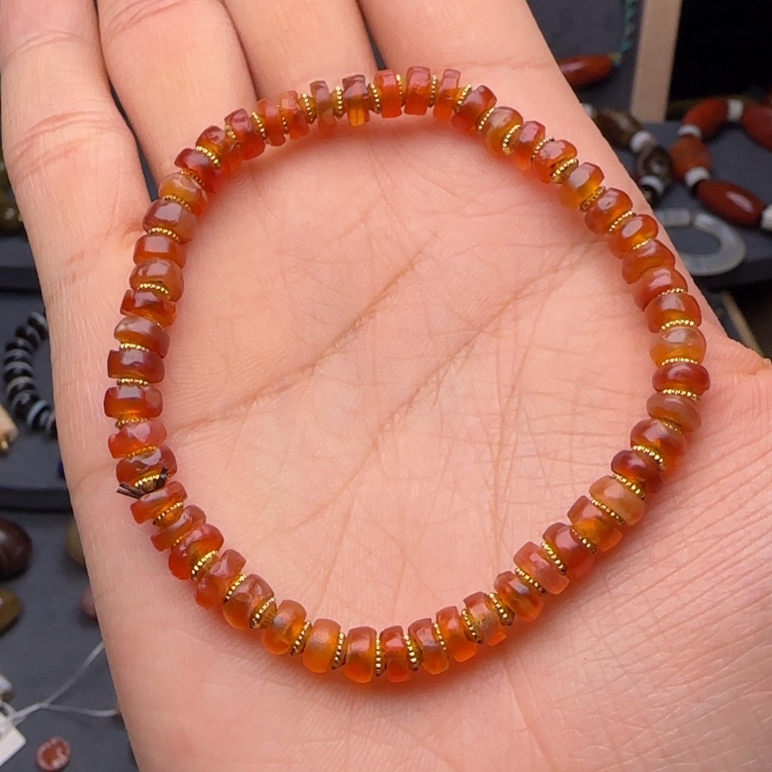 玛瑙/玉髓手链未镶嵌熊*