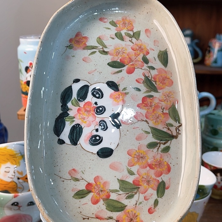 陶景德镇釉下手绘陶瓷 