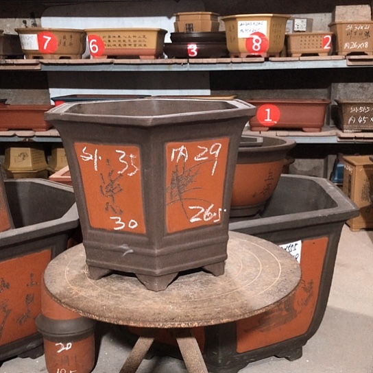 紫砂紫砂花盆包邮