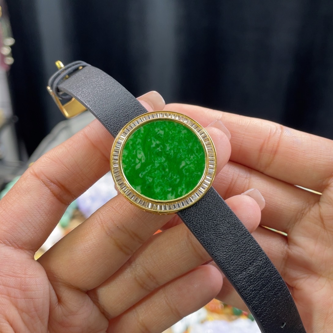 翡翠手链未镶嵌代编织