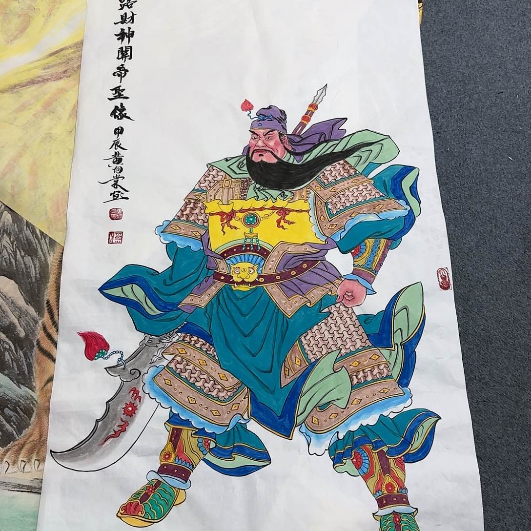 国画尺寸70X138手绘作品