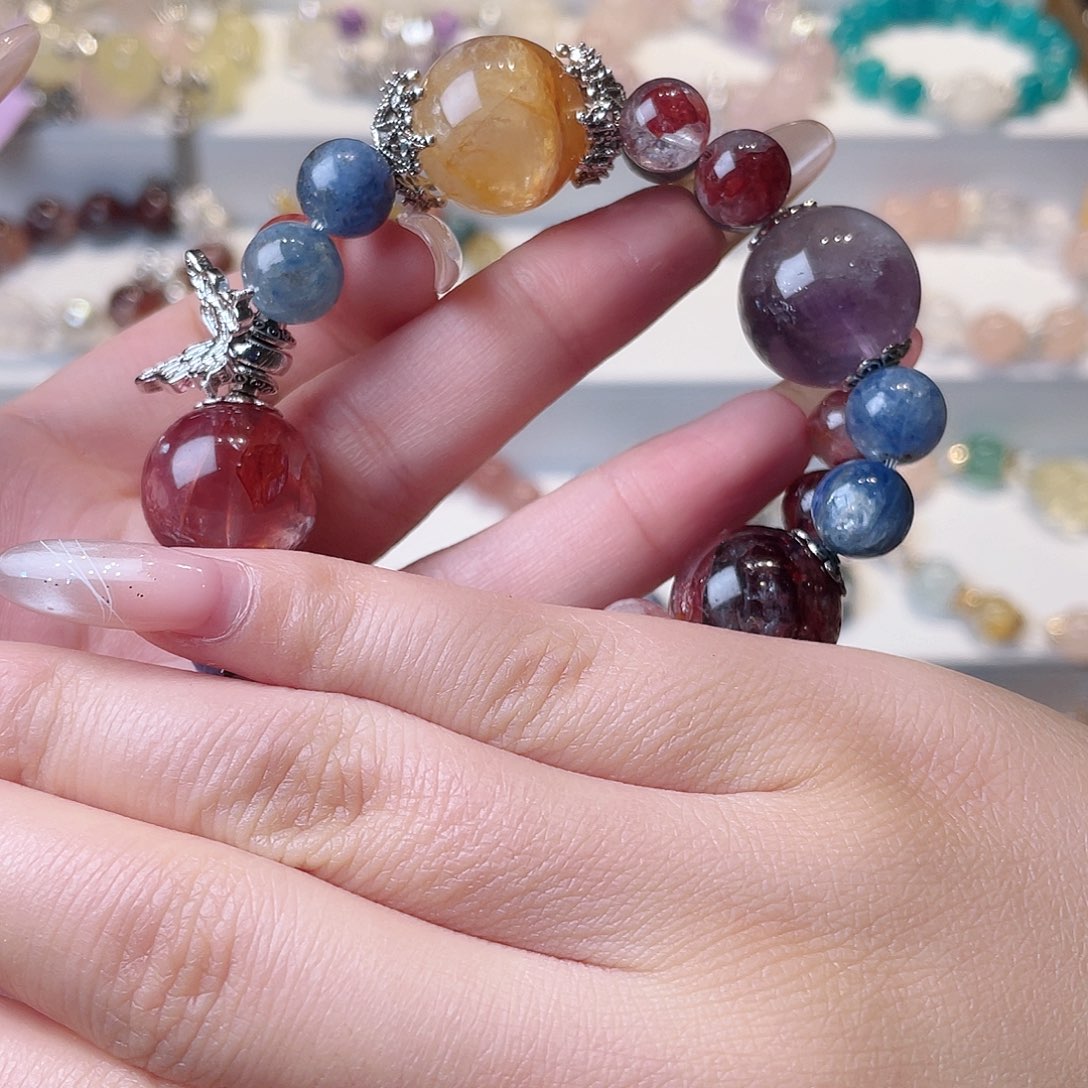 水晶手链合金纷*尺寸