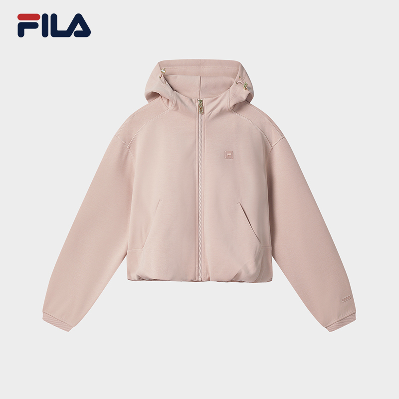 Fila/斐乐女士秋季新款运动休闲拉链连帽开衫外套秋冬穿搭