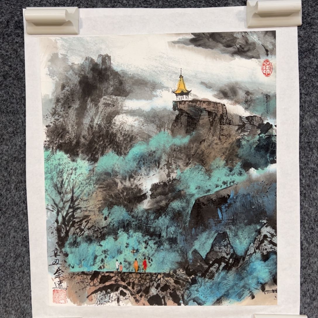 国画（g94237）望远 书画