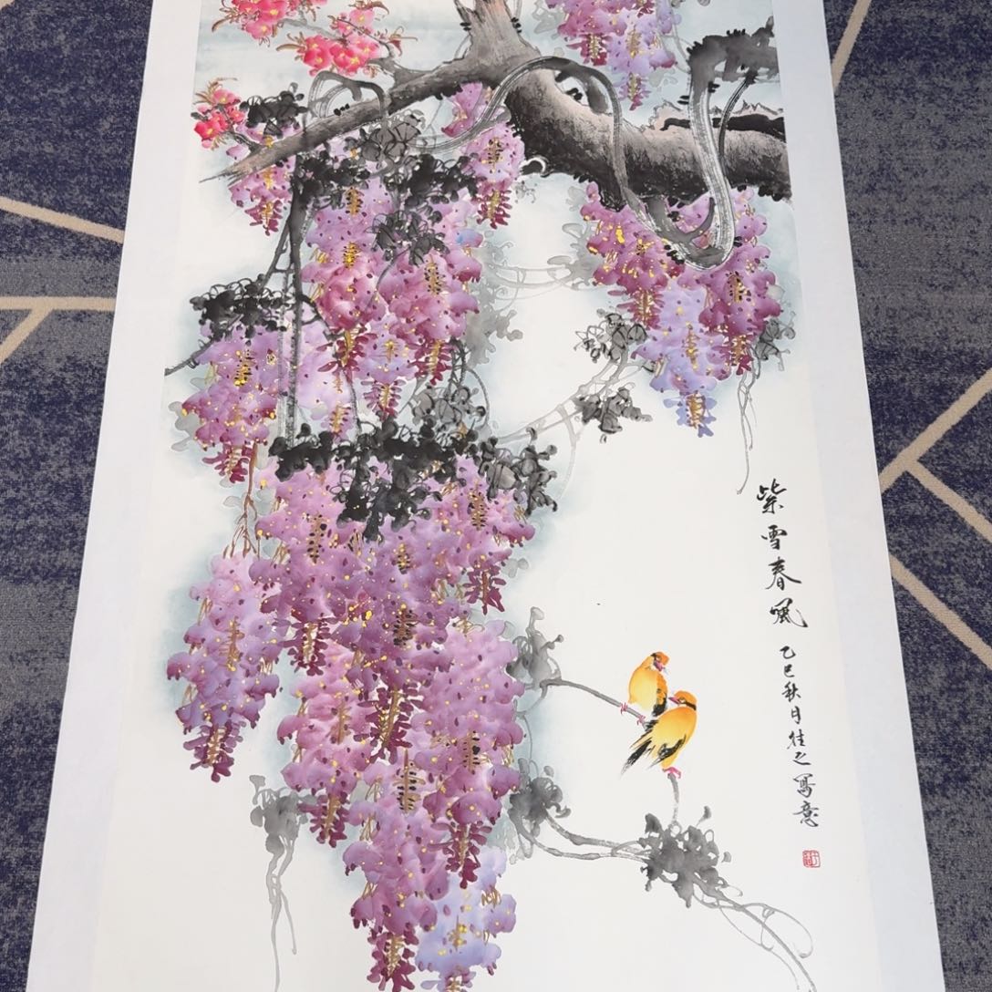 国画国画作品山水花鸟纯手绘