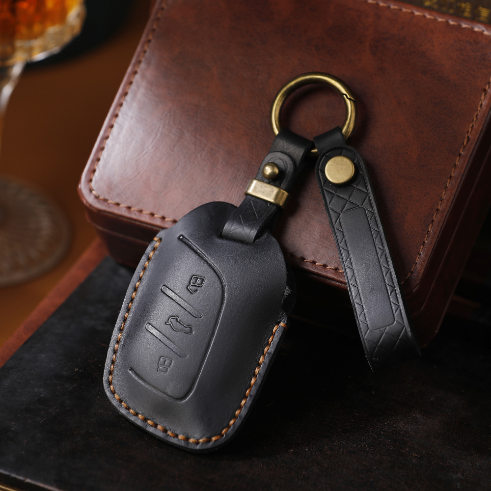 【真皮头层皮疯马皮】荣威名爵汽车钥匙保护套包扣专车专用汽车用品