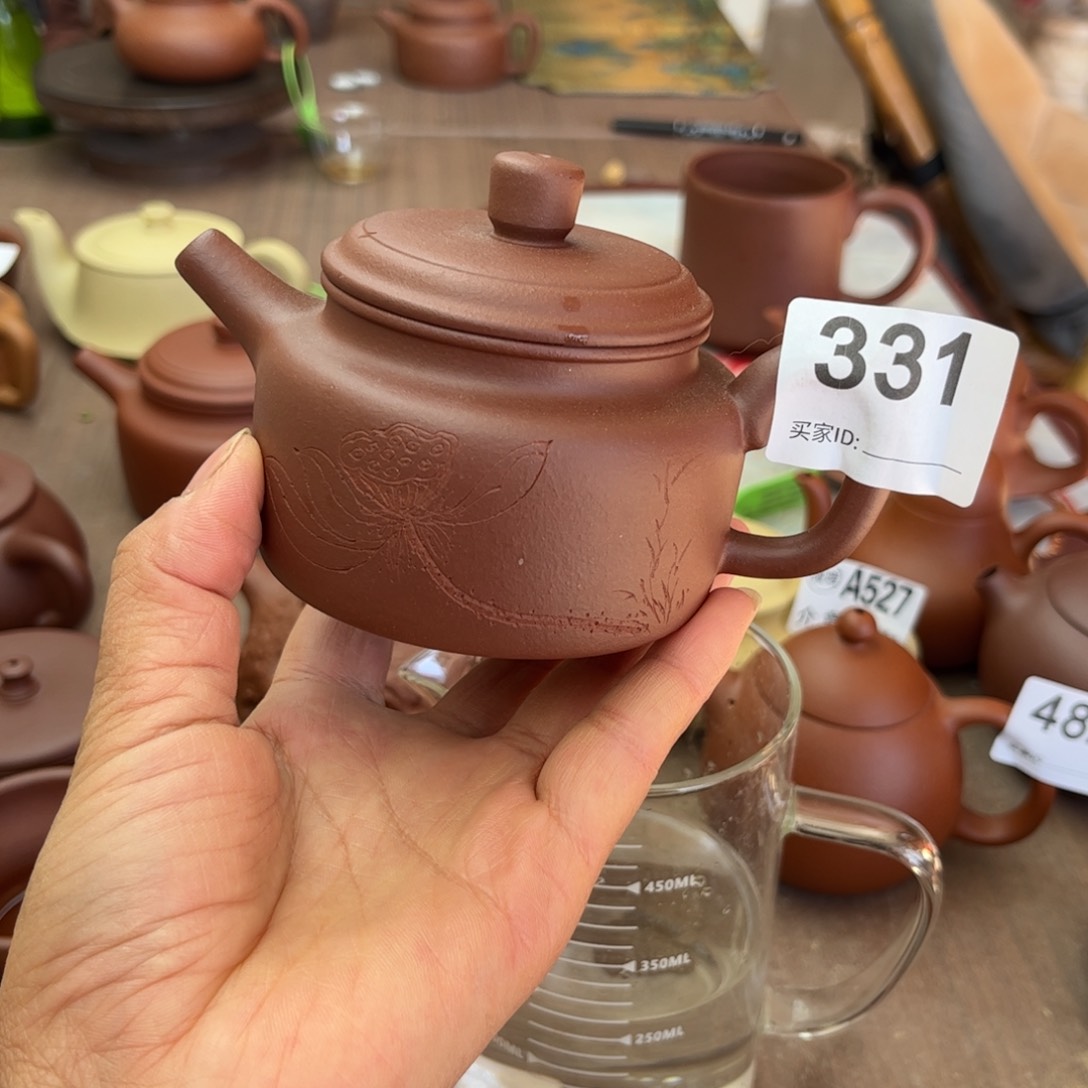紫砂茶壶紫泥半手工170cc