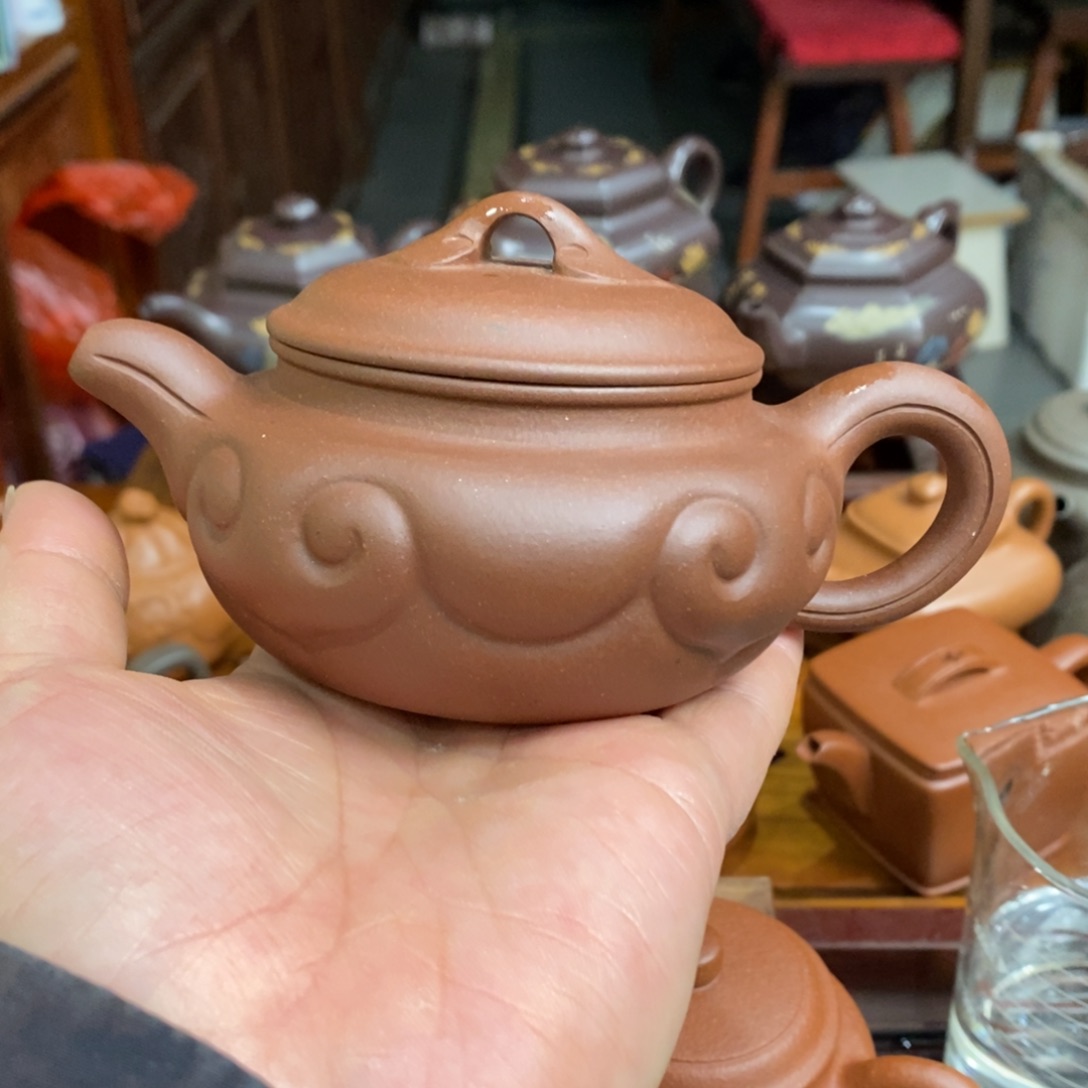 茶壶紫砂紫砂壶仿古如意底槽清半手工