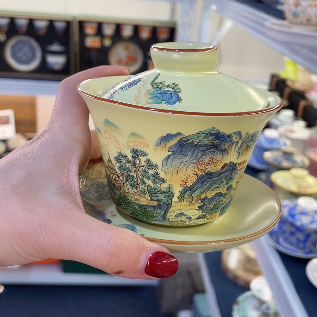 陶景德陶瓷盖碗茶具