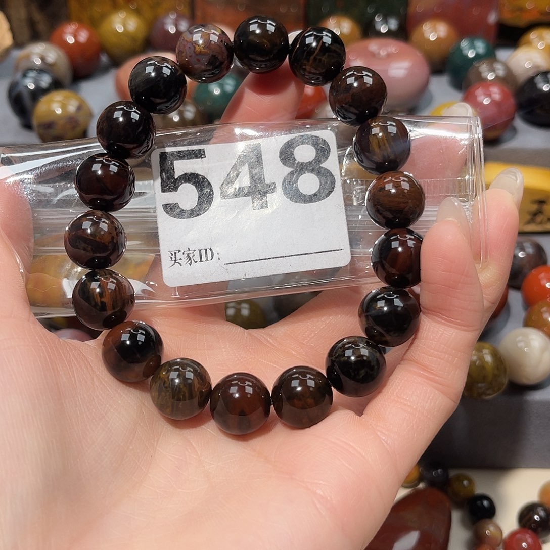 硅化玉未镶嵌天然北票硅化玉手串11.9