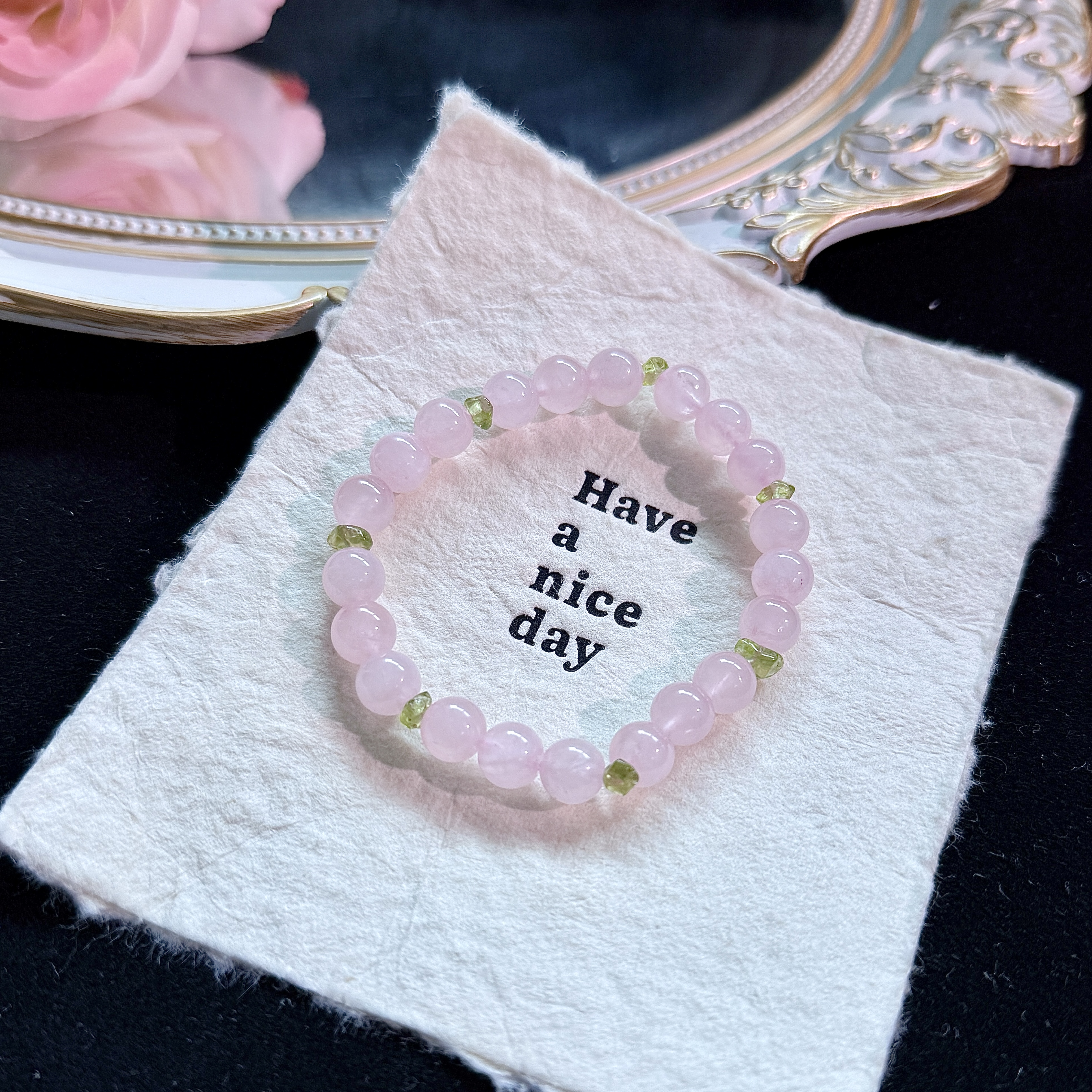 天然 卡8咪 马粉 橄榄石 原创手串 福利款