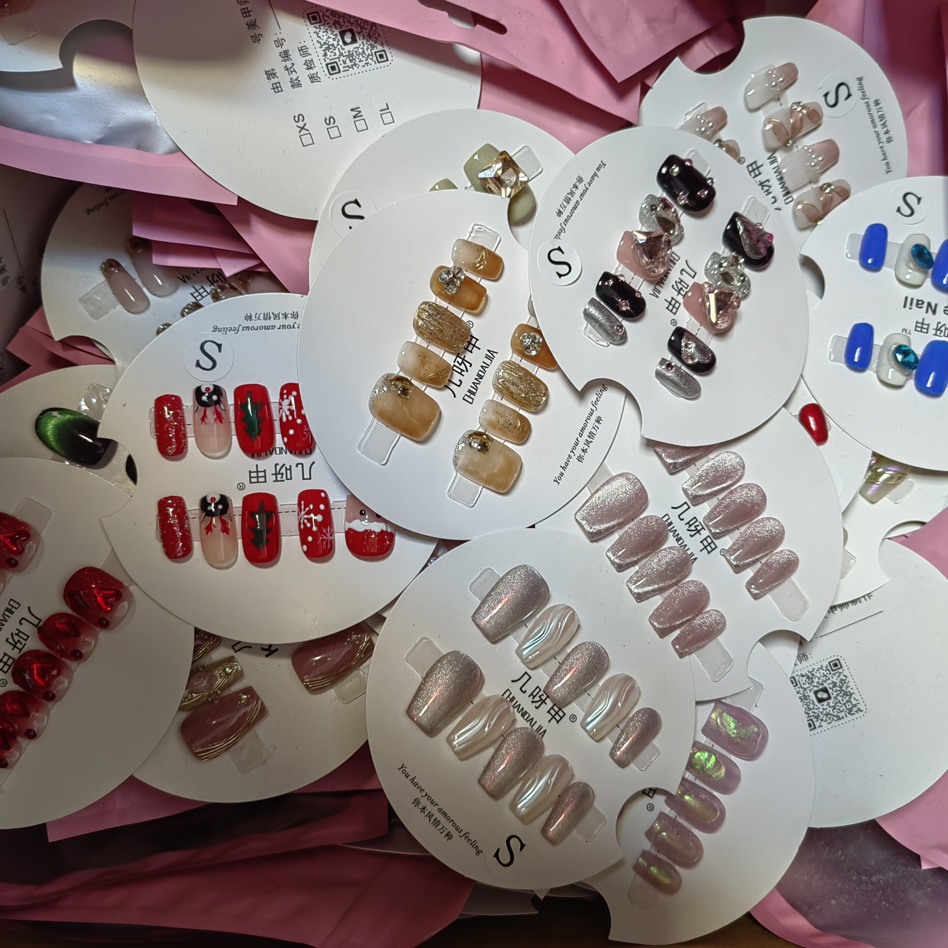 【几呀甲·穿戴甲】纯手工穿戴甲猫眼晕染手绘都会有哦