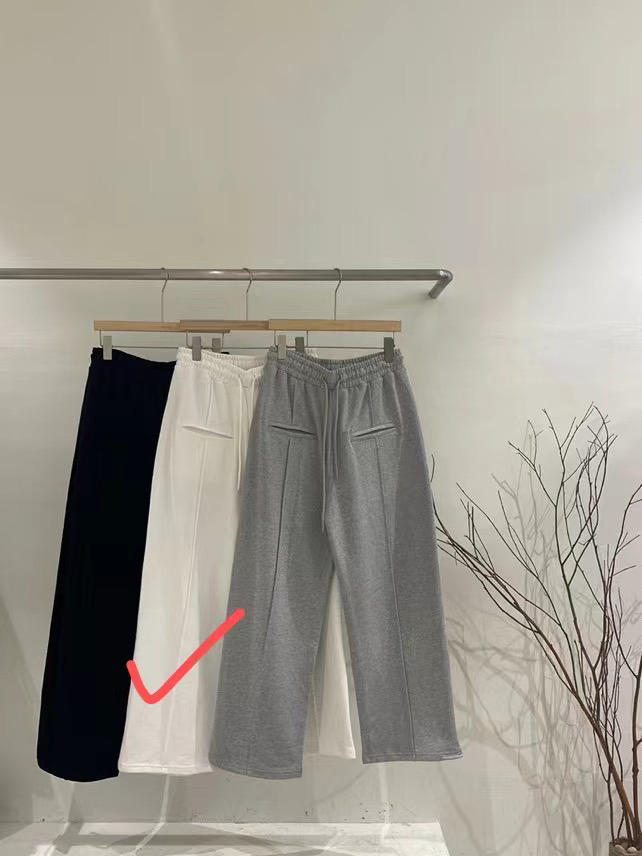 韩系休闲直筒卫裤，档口现货，男女同款