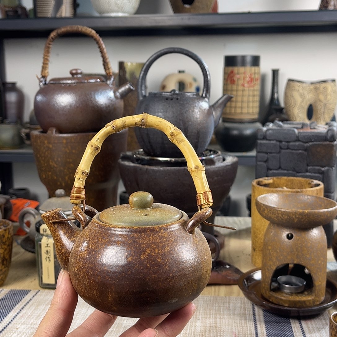 壶紫砂粗陶实用茶壶