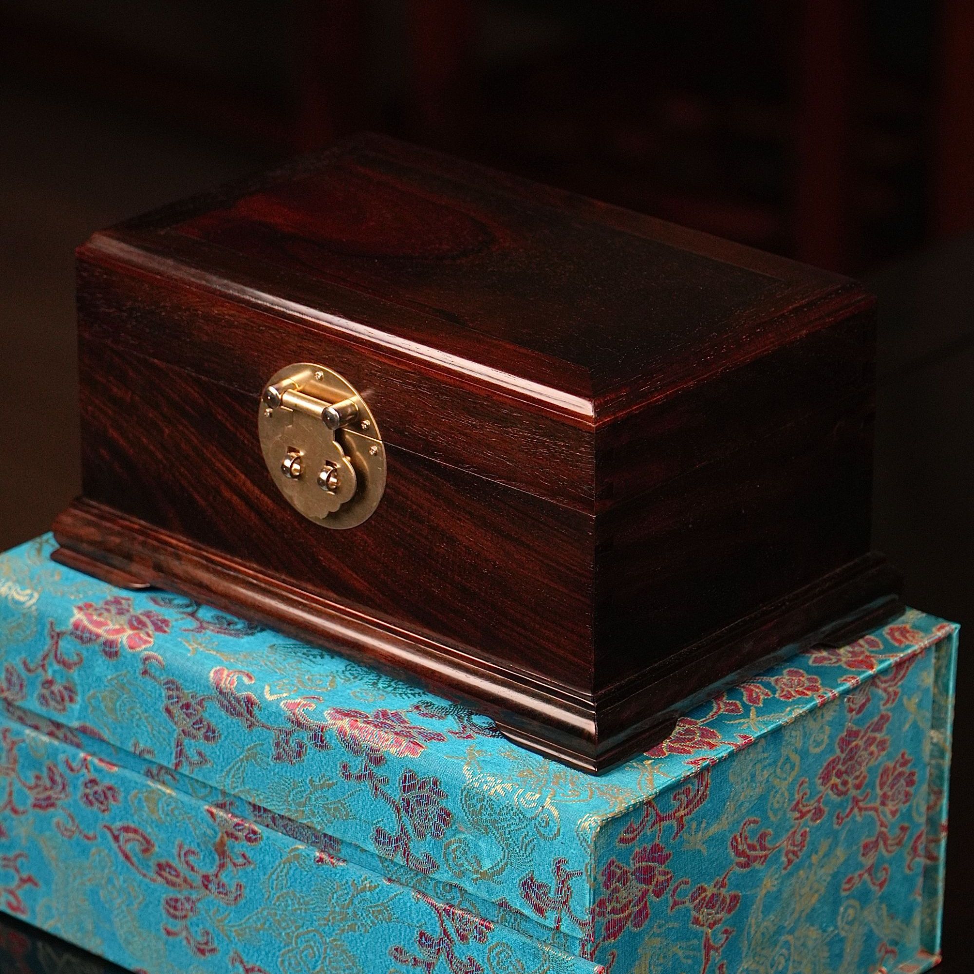 大红首饰盒珠宝盒收纳盒