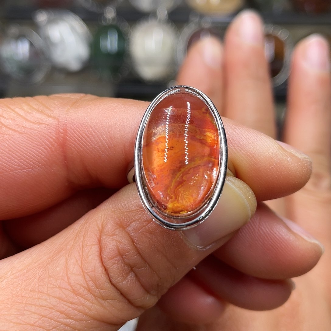 【闪购商品】水晶珠宝半成品银S925镶嵌戒指