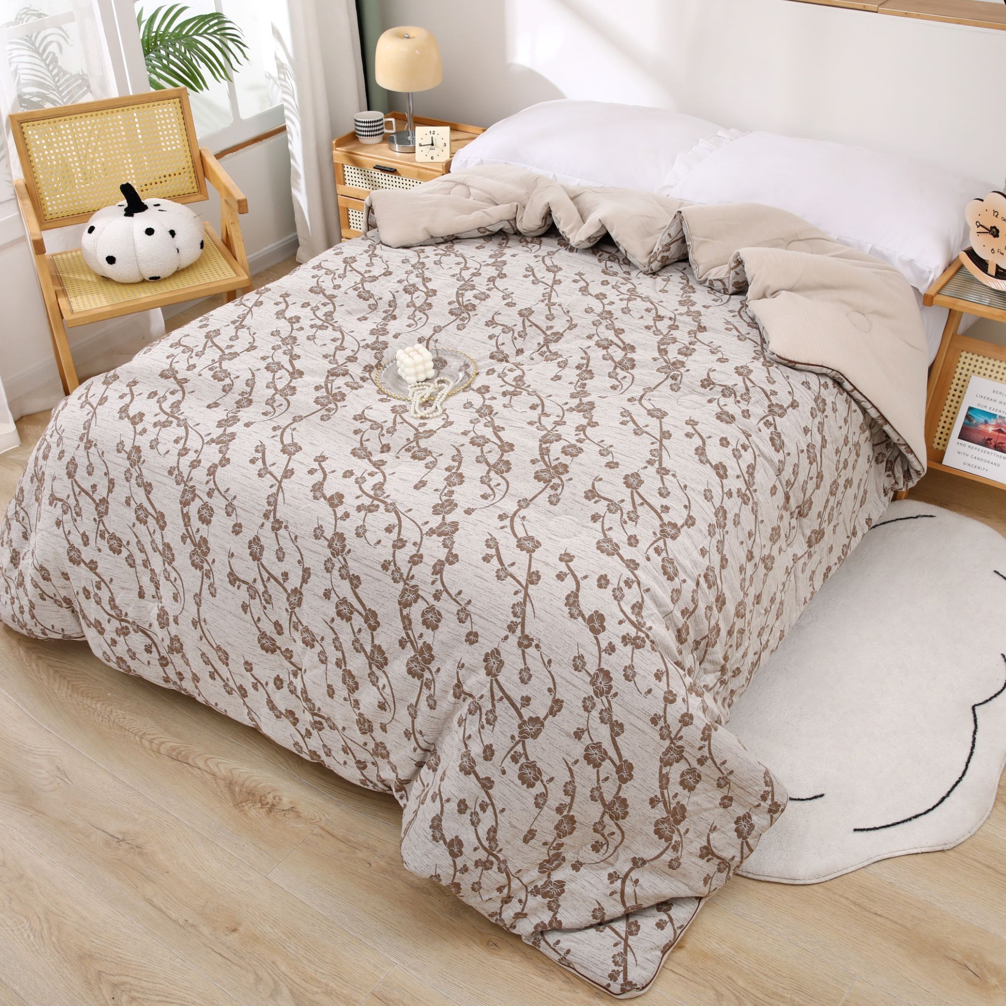 【绽放-被套】轻奢透气浮雕织花工艺被套亲肤床品