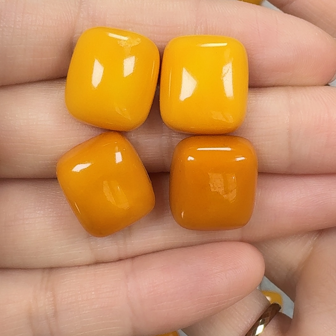 约***盒蜜蜡银S925镶嵌耳饰耳钉多样发一