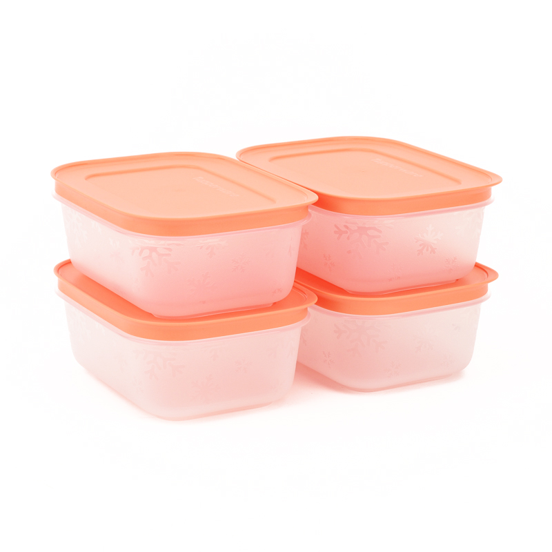 特百惠 0.45L雪影新冷冻保鲜盒 防尘防潮密封收纳盒