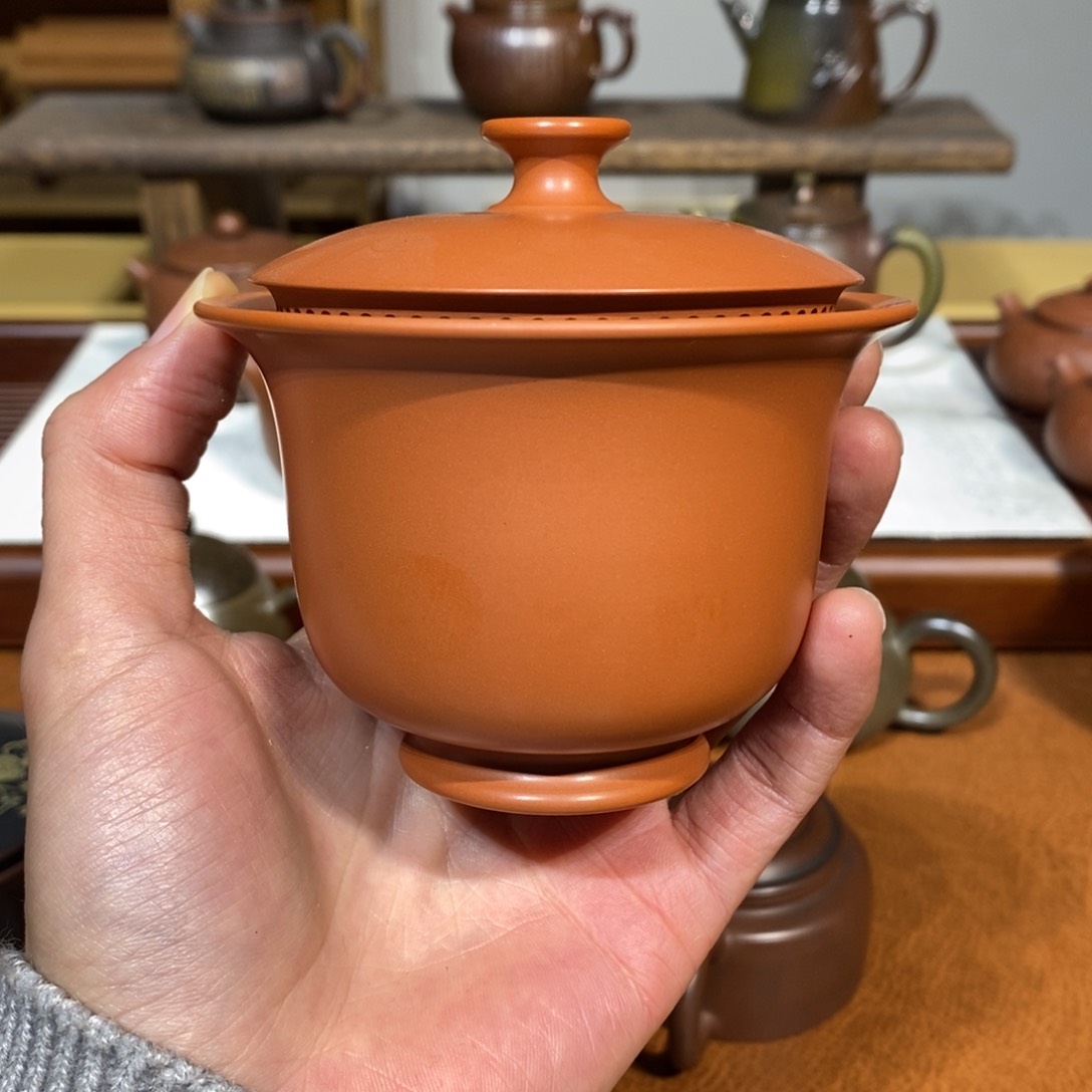 特价盖碗160ml坭兴陶手工制作