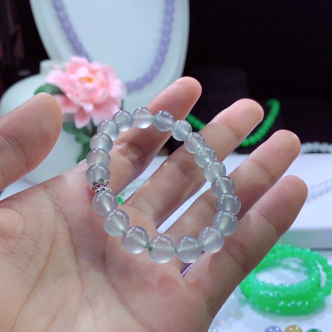 翡翠手链未镶嵌天然缅甸翡翠