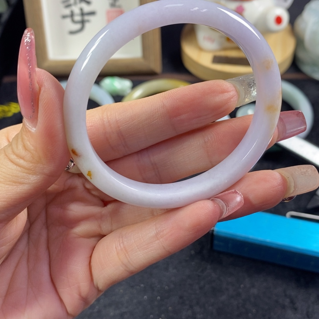 翡翠手镯未镶嵌天然翡翠53.8贵妃