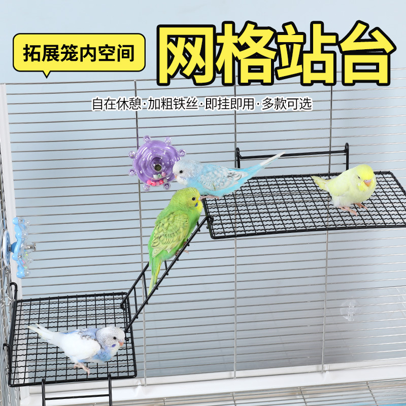鹦鹉玩具站台牡丹虎皮小太阳鹦鹉互动休息跳台平台攀爬爬梯站网