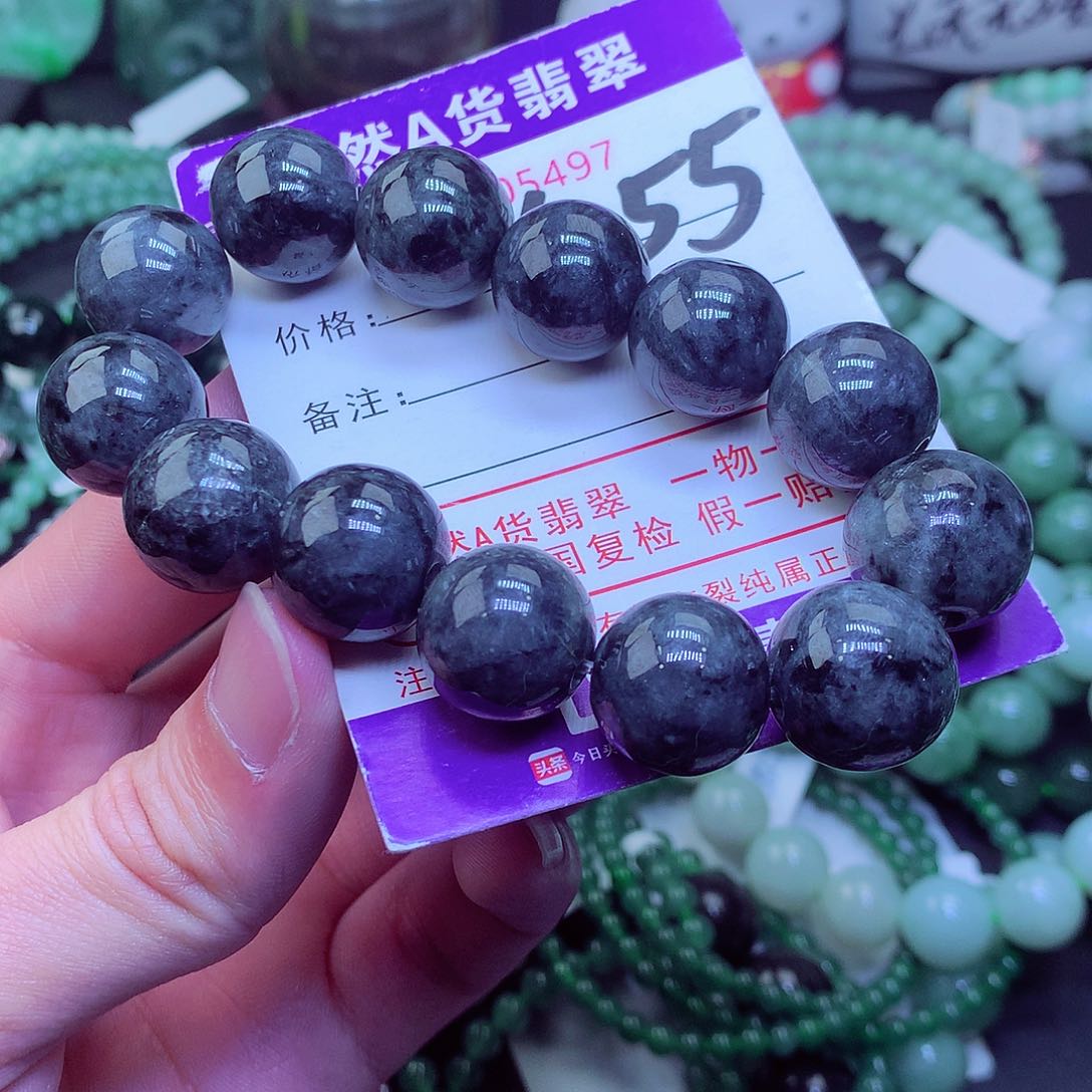 翡翠毛衣链未镶嵌旷*