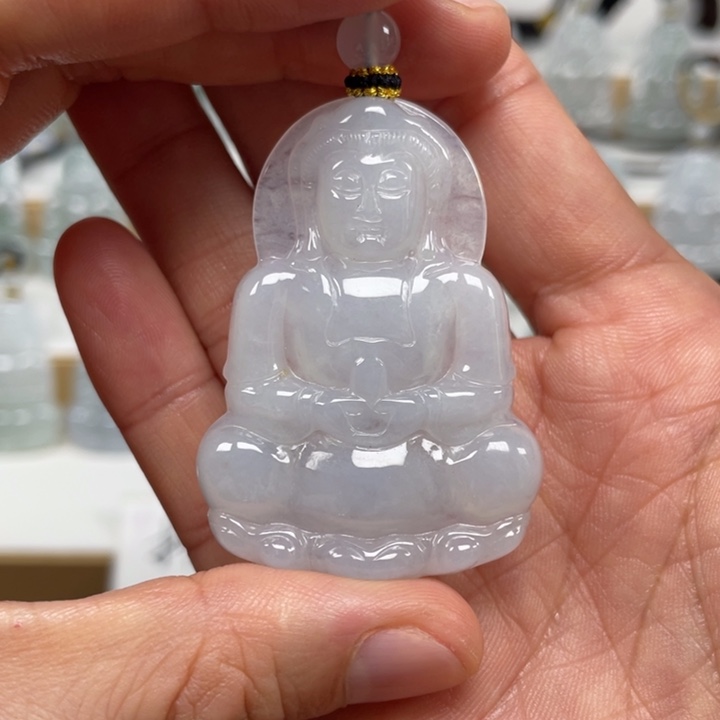 翡翠未镶嵌颈饰天然缅甸翡翠A货观音97号