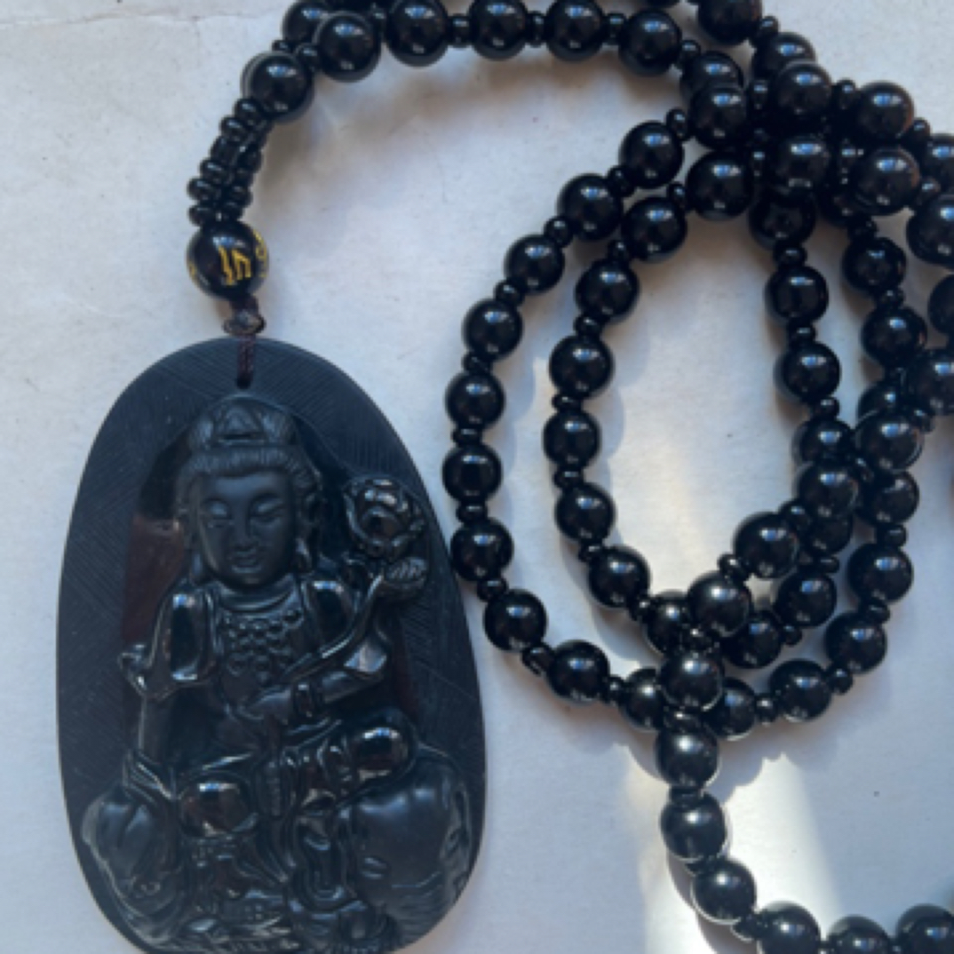 墨翠普贤菩萨挂件